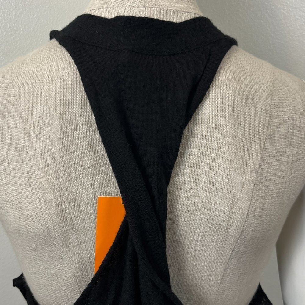 J PARK BLACK CASHMERE LONG VEST S - Picture 7 of 14